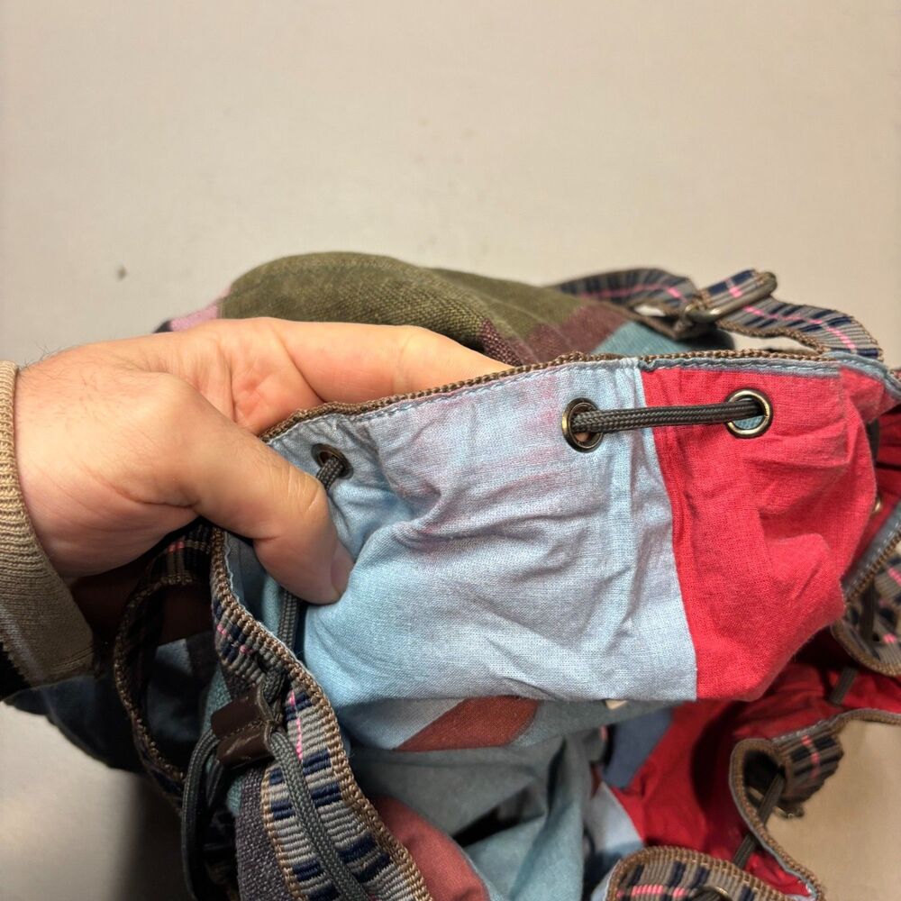 Epice Paris Striped Linen Drawstring Backpack - Picture 6 of 14